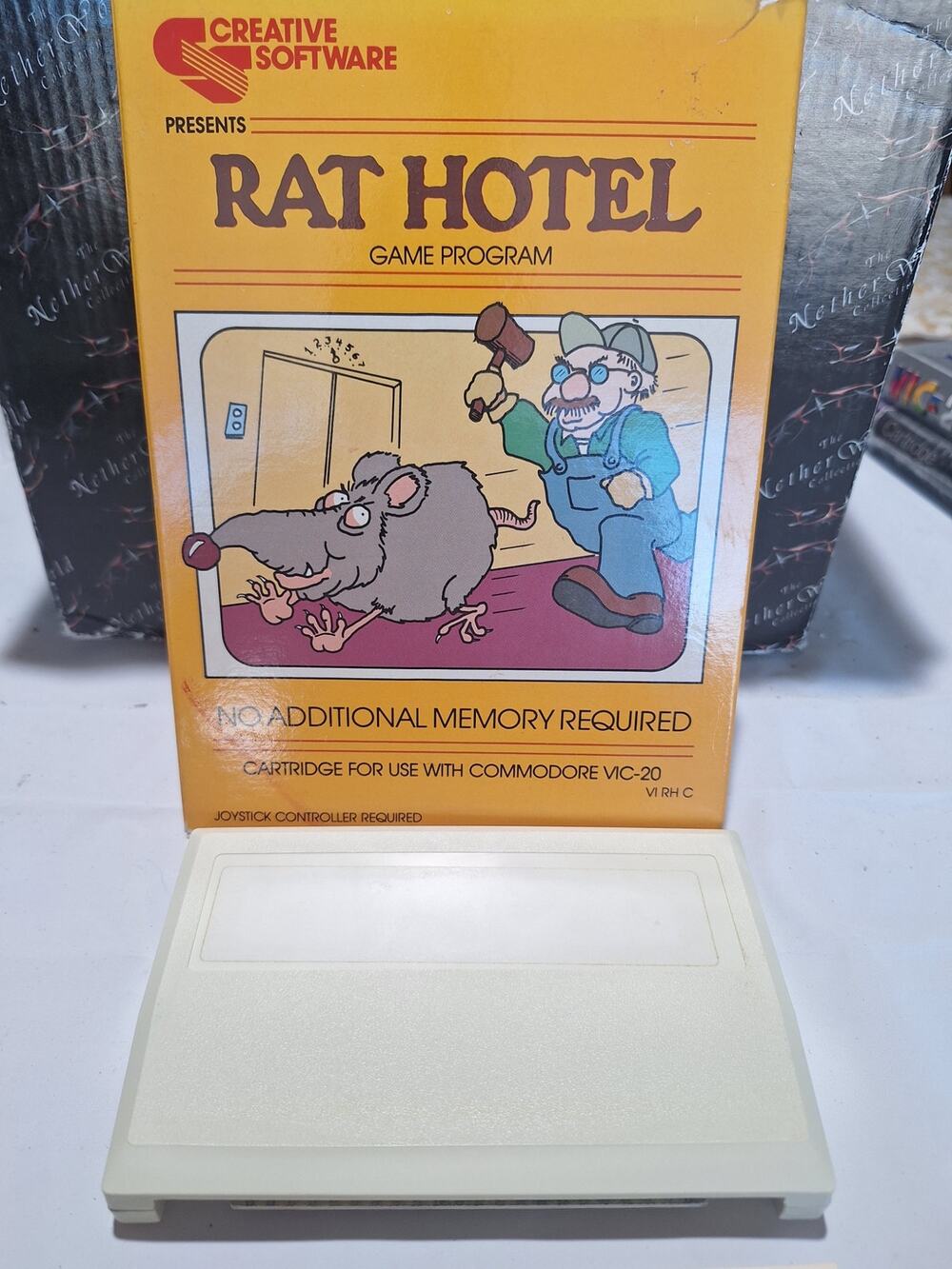 Creative Software Rat Hotel Commodore VIC-20 Cartridge Box Instructions Tested